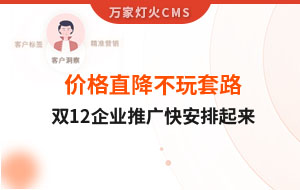 雙12年終大促，價格直降不玩套路！抗疫三年終結(jié)束，企業(yè)推廣快安排起來~